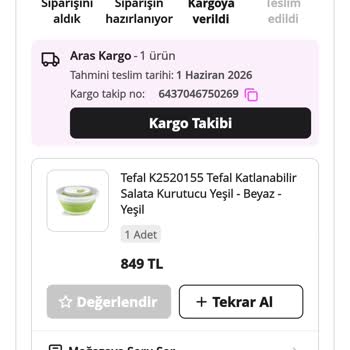 Aras Kargo Teslimatındaki Sürekli Gecikme Ve İletişim Eksikliği