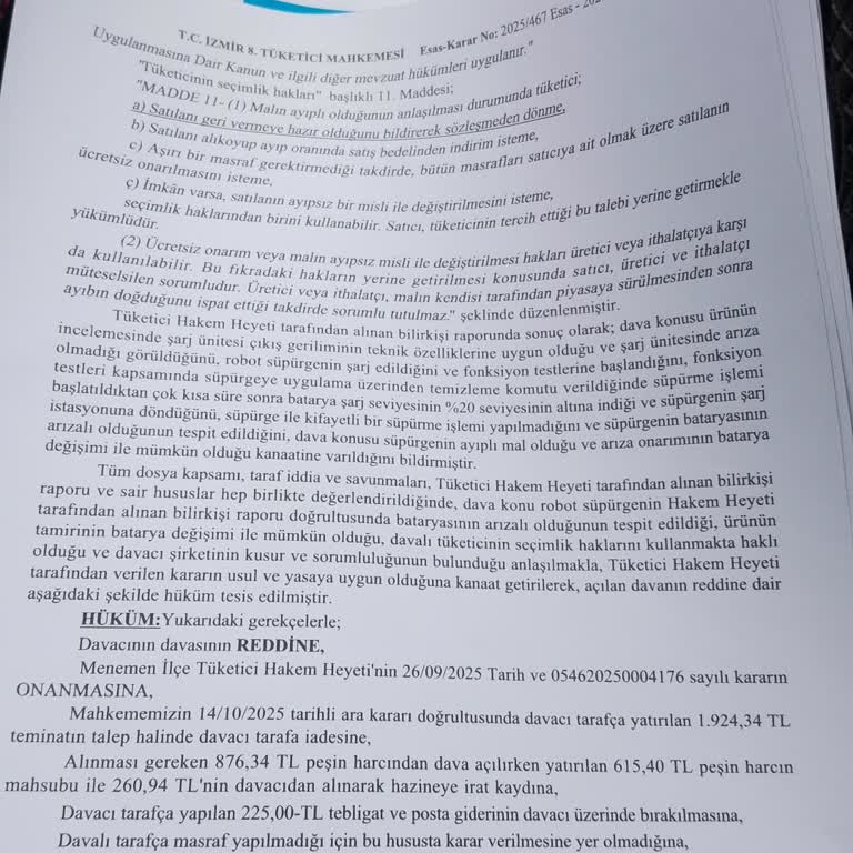 Mahkeme Kararına Rağmen Teknosa Robot Süpürge Onarımını Geciktiriyor