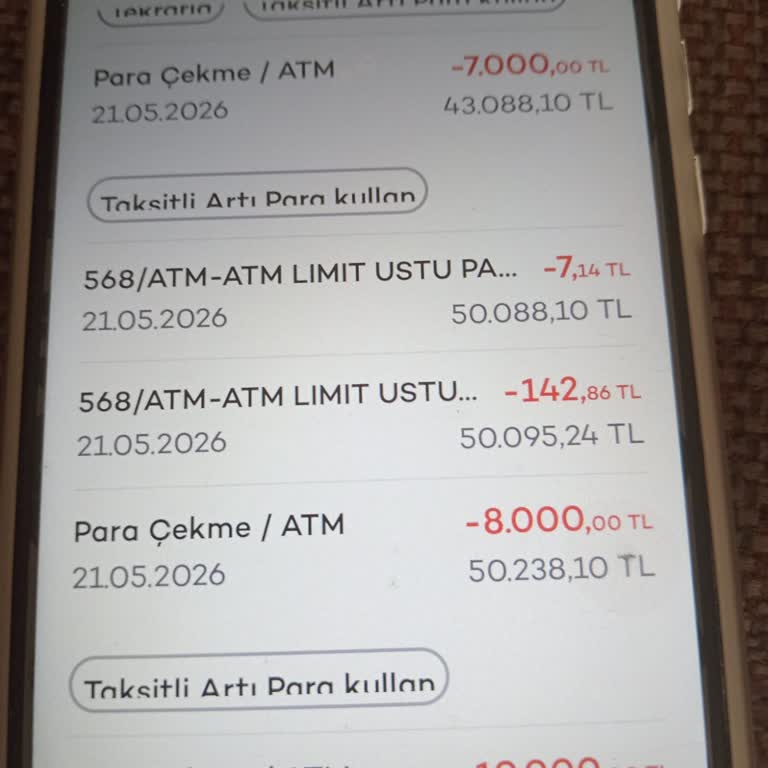 ATM’de Açık Uyarı Olmadan 150 TL Kesinti Ve İade Talebi