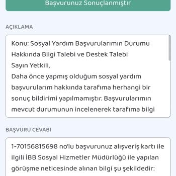 İstanbul Büyükşehir Belediyesi’nden Sosyal Yardım Kartı Başvurularının Cevapsız Kalması