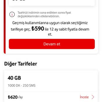 Vodafone Mobil Hatta Aşırı Fiyat Artışı Ve İndirim Talebi