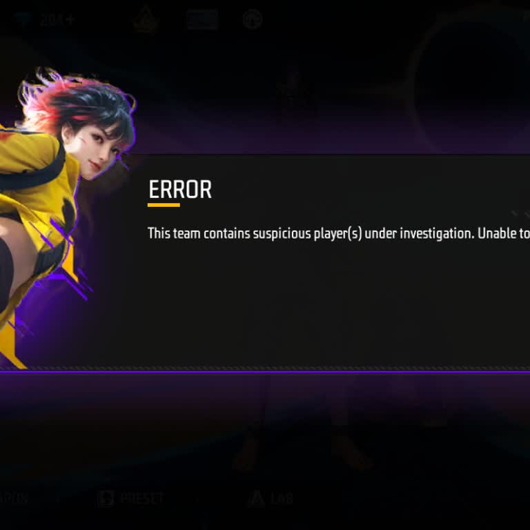 Free Fire Account Under Investigation Blocks Team Mode for Over a Month