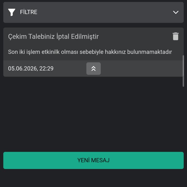 Promosyon Şartlarını Yerine Getirdim, Çekim Talebim Reddedildi Ve Bakiye Silindi