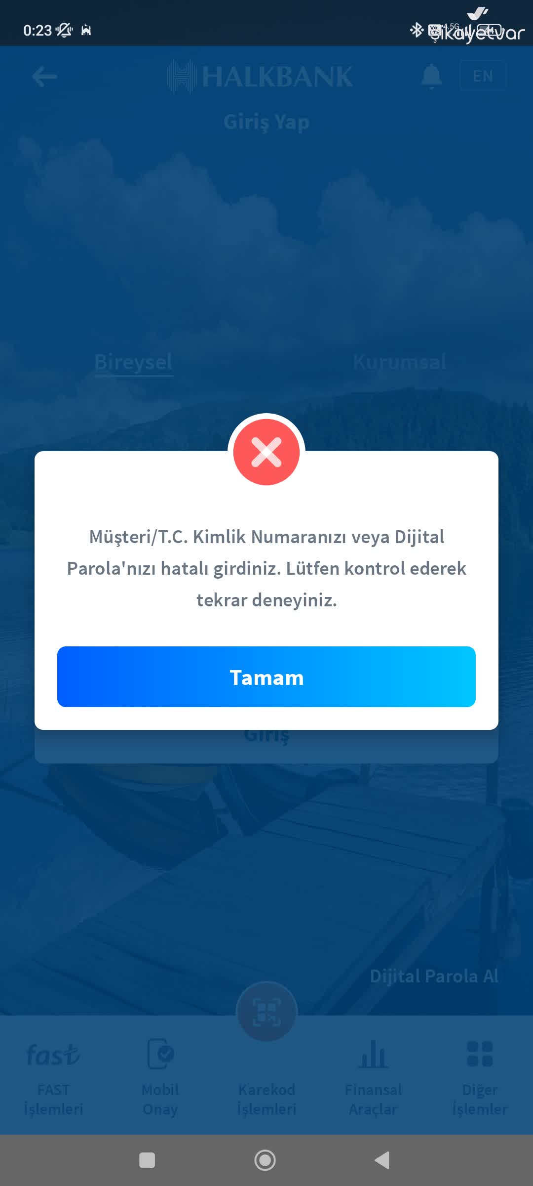 Halkbank Hesabım Blokeli Ve 300 TL'yi Kullanamıyorum - Şikayetvar