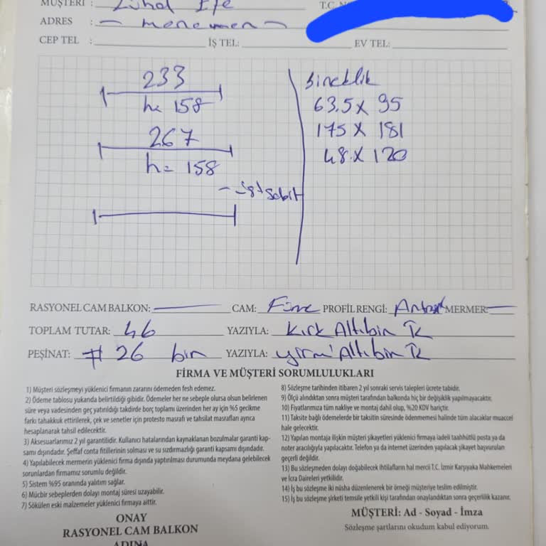 Rasyonel Cam Balkon Çiğli Şubesinde Kapora İadesi Ve Montaj Ertelenmesi