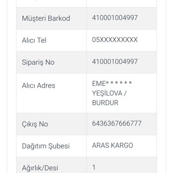 Esofmen (Instagram) Farklı Ürün Gönderilmesi