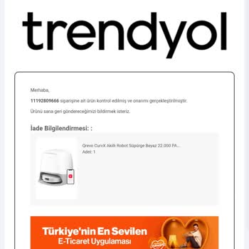 Arızalı Robot Süpürge İçin Zorunlu Onarım Ve Yetkisiz Değişim Reddi