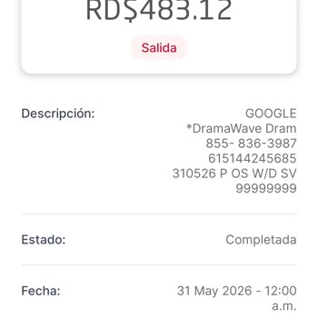 Cobros indebidos de DramaWave, Pido Reembolso y Cancelación de Membresía