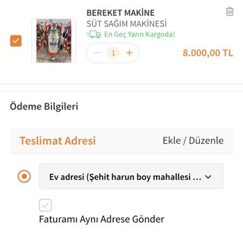 Bereket Makine Ne Ürünü Gönderdi Ne De Herhangi Bir Fatura Veya Belge