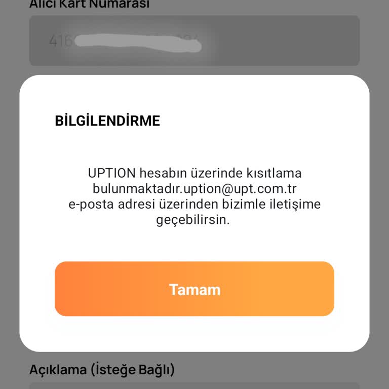 Uption Hesabımda Açıklamasız Kısıtlama Ve 9.000 TL’lik Bakiyeye Erişememe