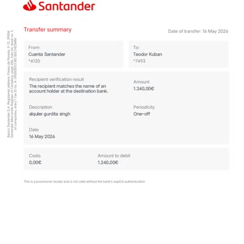 Albana Sosa Has Not Returned My €1,240 Property Payment Refund