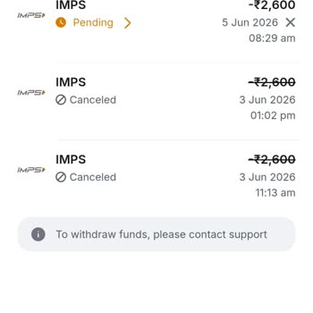 1win Has Not Processed My ₹2600 IMPS Withdrawal Request