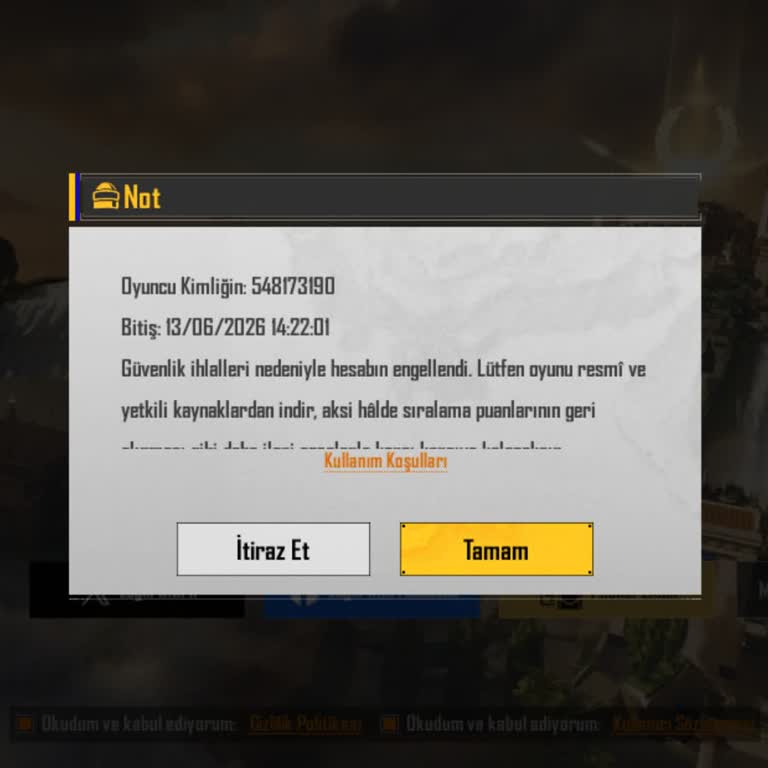 Banlı Çıkan PUBG VIP Hesabı, İade Reddi Ve Müşteri Temsilcisi Tutumu