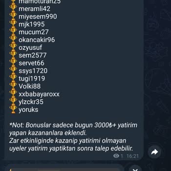 Harbiwin Kazandığım 2.000 TL Bonusun Hesaba Yansımaması ve Ek Yatırım Şartı Talebi