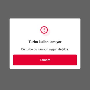 Turbo Paketi İlanıma Eklenemedi, 550 TL İade Talebi