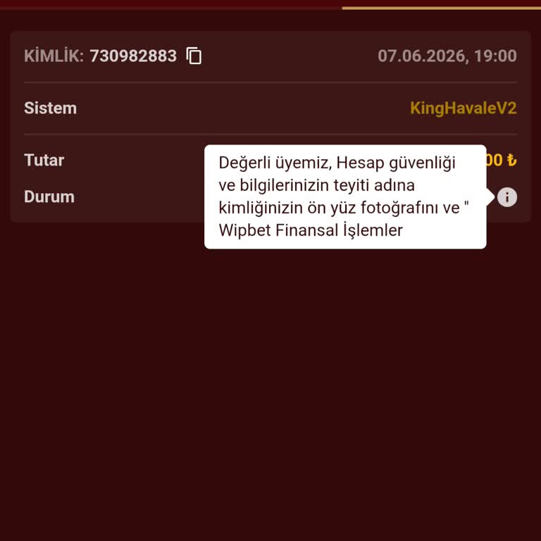 Wipbet Hesabım Bloke, Çekim Yapamıyor Ve Selfie Talebi Güvenliğimi Tehdit Ediyor