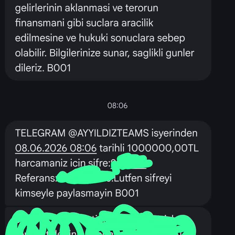 Ziraat Bankası Şüpheli SMS Ve Ulaşılamayan Kayıp Kart Hattı