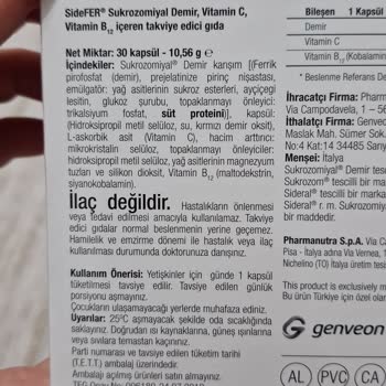 Genveon Sidefer 30 Kapsül İçerik Listesinde Tutarsızlık Ve Şeffaflık Eksikliği