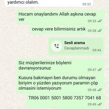Fazladan Fark Ödemesi Talebi Ve İletişimsizlik Nedeniyle Sipariş İptali Ve Tam İade Talebi