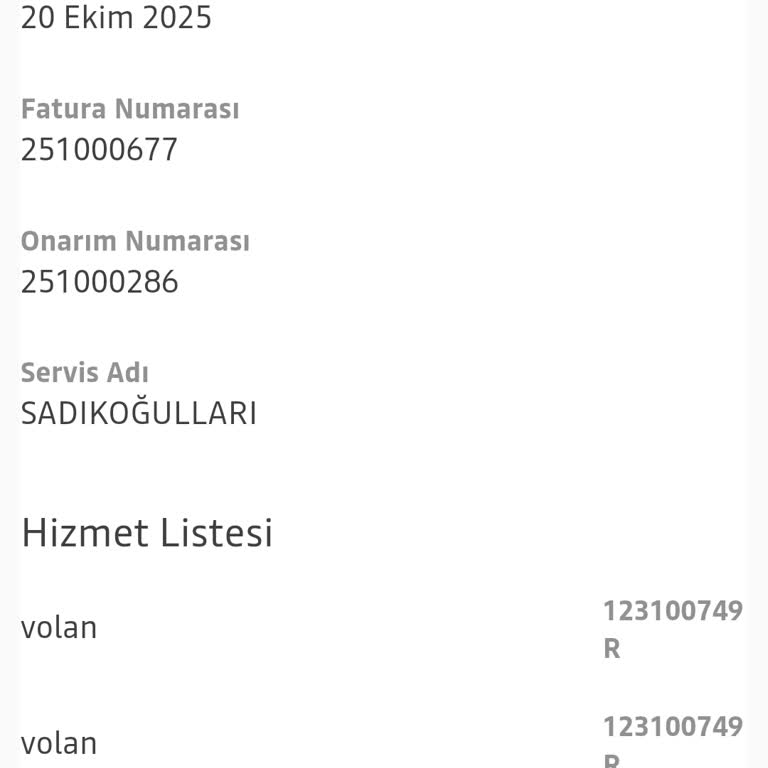 Volan Arızasının Tekrarı Ve Yetkili Servisin Ücret Talebi