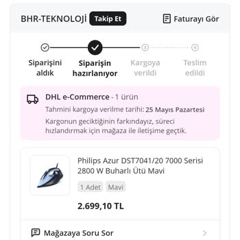 Stokta Olmayan Ütü İçin İptal Zorlaması Ve Geri Ödeme Beklentisi