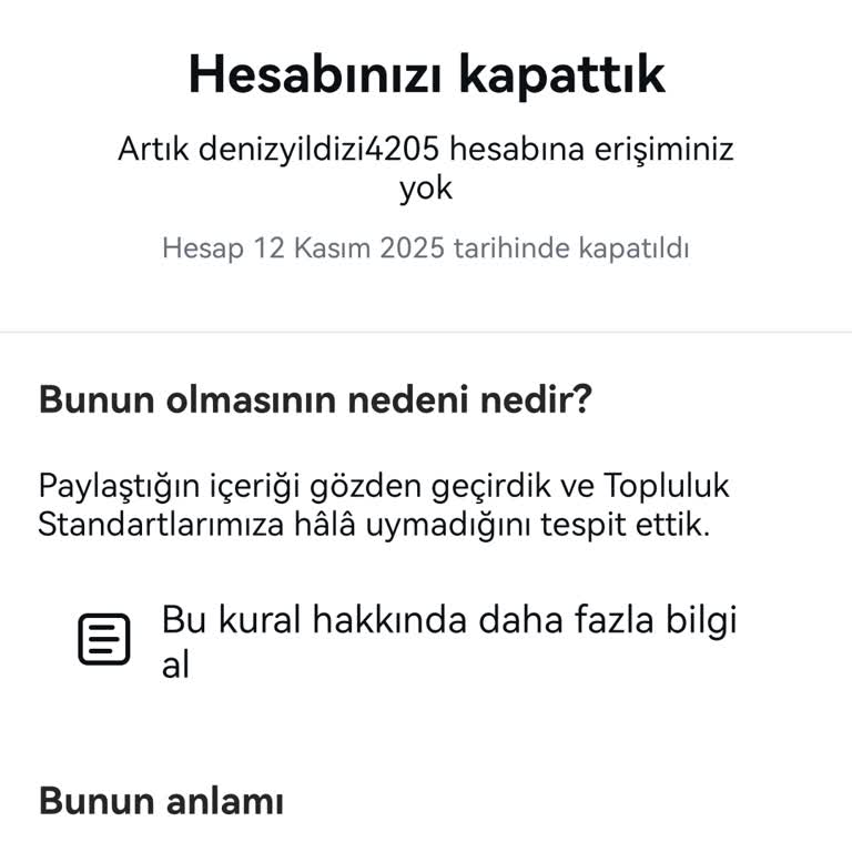 İş Kaybına Neden Olan Instagram Hesabı Kapalı, Açılma Talebi