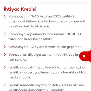 Kampanya Şartlarını Tamamladım Ama Kredi Açılmadı