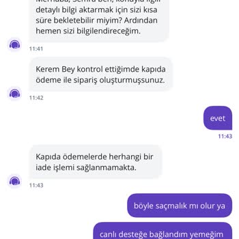 Teslimat Gecikmesi, Soğuk Yemek Ve Çelişkili İade