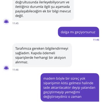 Teslimat Gecikmesi, Soğuk Yemek Ve Çelişkili İade