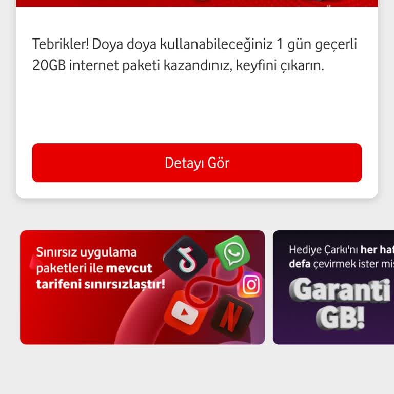 Vodafone Çark Kampanyasında Haftalık İnternet Eksikliği Ve Günlük Tekliflere Zorlanma
