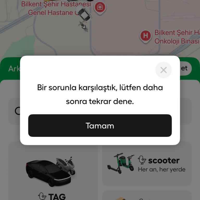 Martı Tag Uygulamasında Yolculuk Başlatılamıyor
