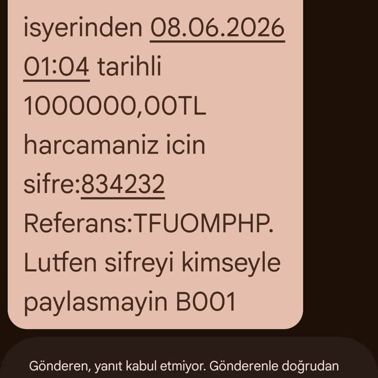 Ziraat Bankası İsimli Sahte Harcama Uyarısı Ve Cevapsızlık Şikayeti