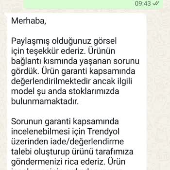 Trendyol Musluk Ucu Kısa Sürede Arızalandı Ve Ücretsiz Değişim Talebi