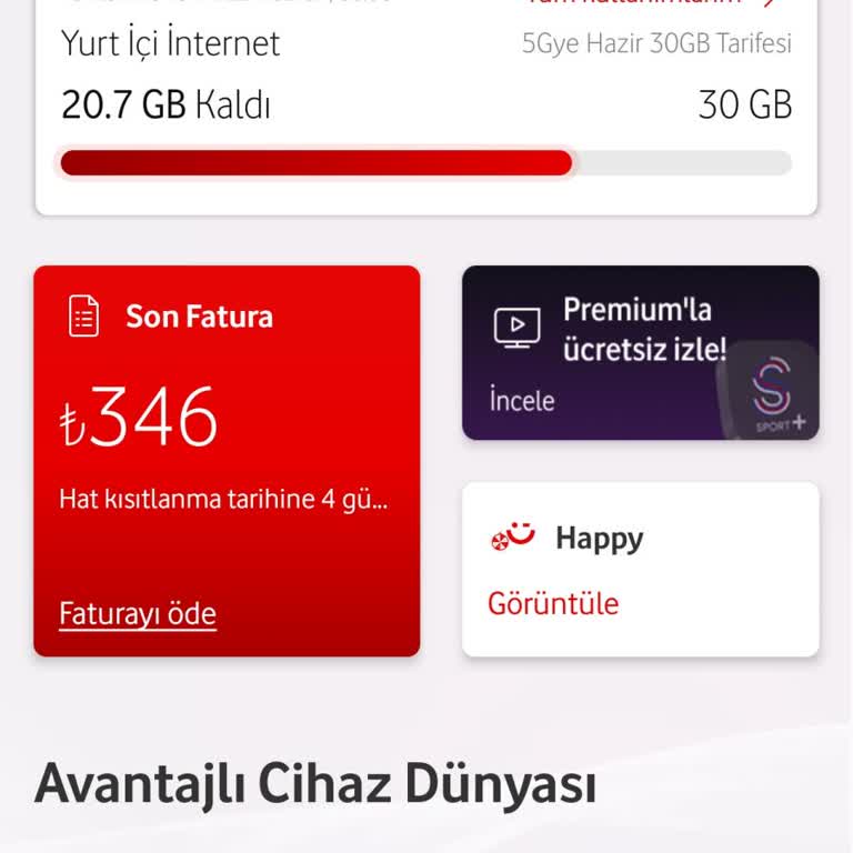 Vodafone 30 GB İnternet Paketiyle İlgili Ciddi Bir Sorun Yaşıyorum