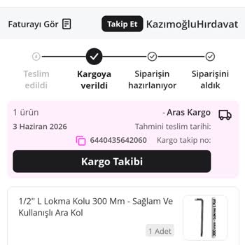 Aras Kargo Kargonun Marmara Transfer Merkezinde Hareketsiz Kalması Ve Teslimat Gecikmesi