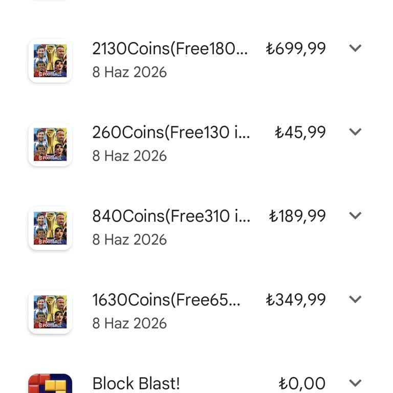 Efootball 2400 TL Tutarında Oyun İçi Harcama Yapılmış