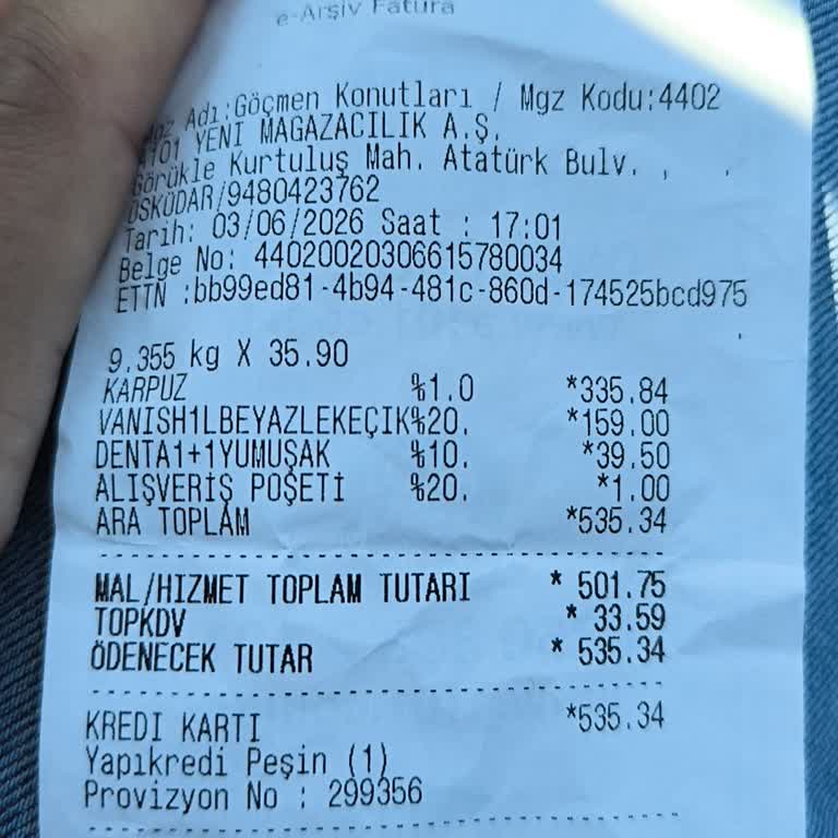 A101 Mağazasından Bozuk Karpuz İçin İade Reddi