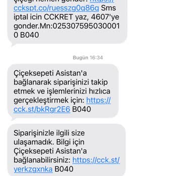Çiçek Sepeti Teslimat Bölgesi Dışında İptal Edilen Siparişte İletişim Sorunu Ve Geri Ödeme Talebi