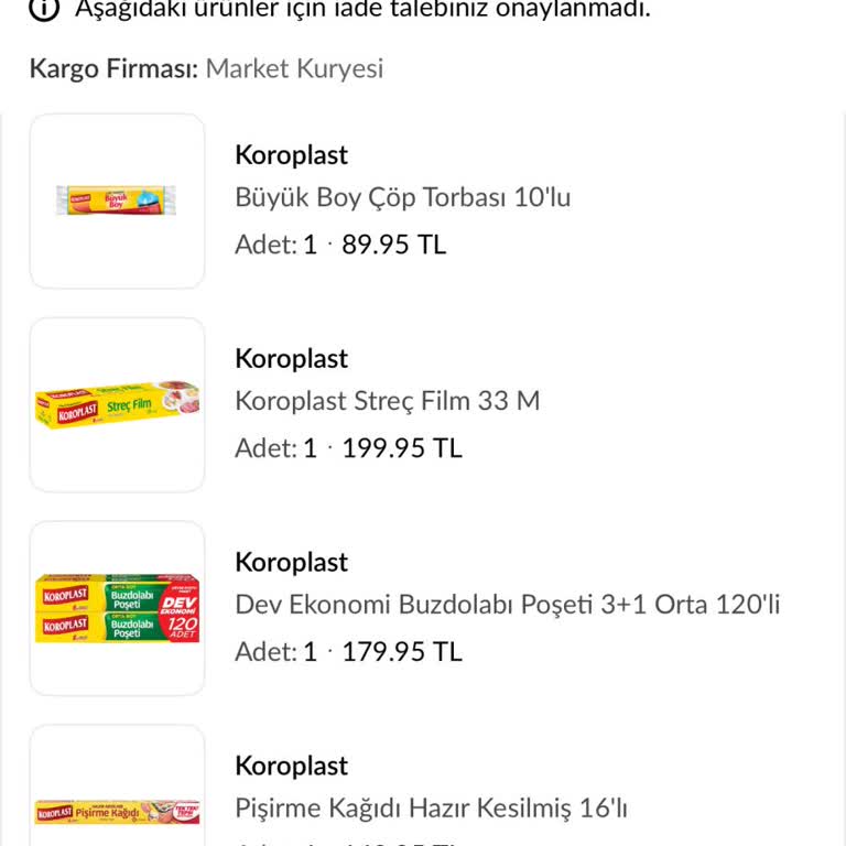 Migros Teslim Edildiği Görünen Sipariş Müşteriye Gelmedi, İade Reddi
