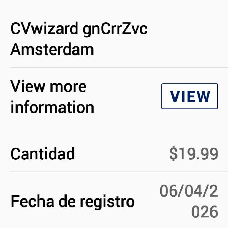 CVwizard Complaint Of Anauthorized Charge