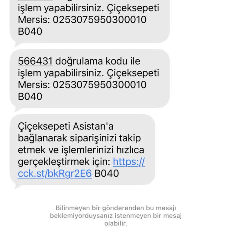 Çiçek Sepeti İzinsiz Doğrulama Kodu SMS'leri Güvenliğimi Tehdit Ediyor