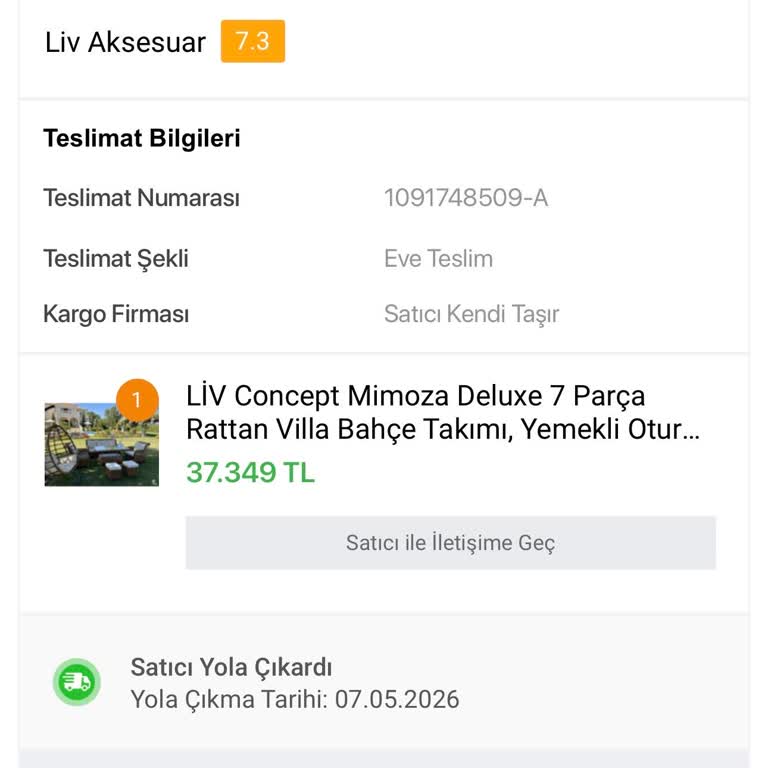 Koçtaş'tan Bahçe Takımı İki Ayda Teslim Edilmedi, İade Ve Telafi Talebi