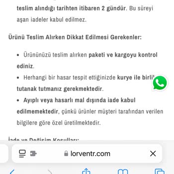 Lorven Kargo Süresi Aşımı Ve Özel Üretim İade Olmaz Bahane İle Tüketici Hakları İhlali