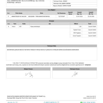 ECA Bataryalarında Ürün Kusuru Ve Yetkili Servisin Kullanıcı Hatası İddiası