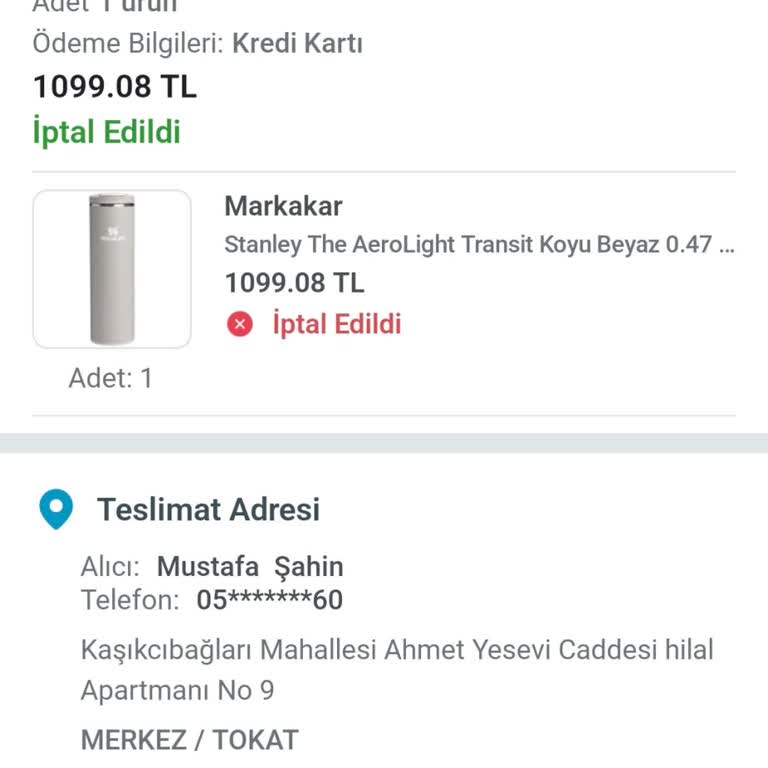 İptal Edilen Siparişin Ücret İadesi Yapılmadı Ve Epttavm'den Yanıt Gelmiyor