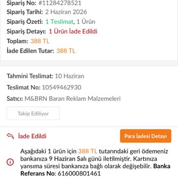 Hasarlı Ürün İadesi Ve Fiyat Artışı Nedeniyle Mağduriyet