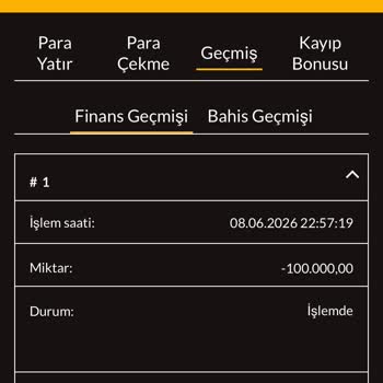 100.000 TL Çekim Talebim İşlemde Kalıyor Ve Destek Ulaşılamıyor