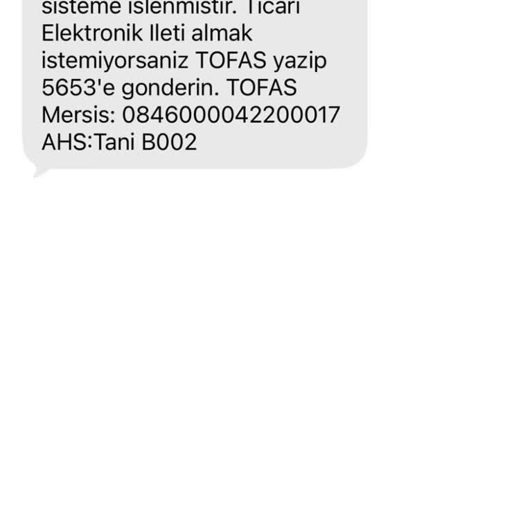Fiat Ve TOFAŞ’tan İsrarlı Aramaları Durdur Ve Kayıtlarımı Sil