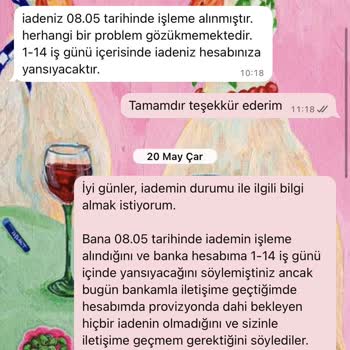 Şirketin Cevapsız İade Süreci Ve Geciken 3600 TL İadesi