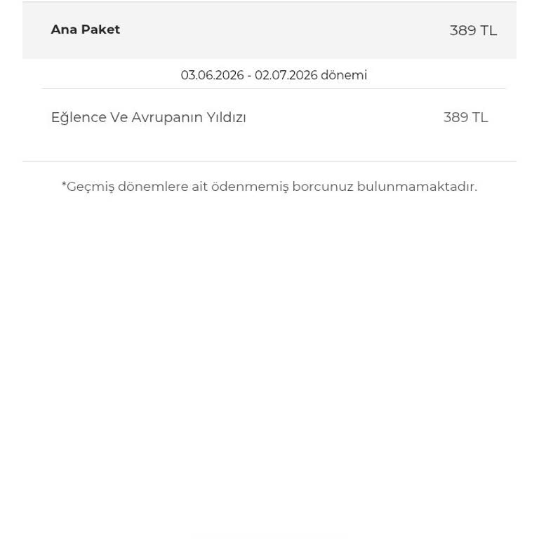 Onaysız Paket Eklenmesi Nedeniyle Fatura Artışı